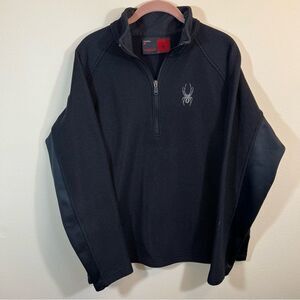 ✨ Spyder Men’s Black Quarter Zip Pullover Large